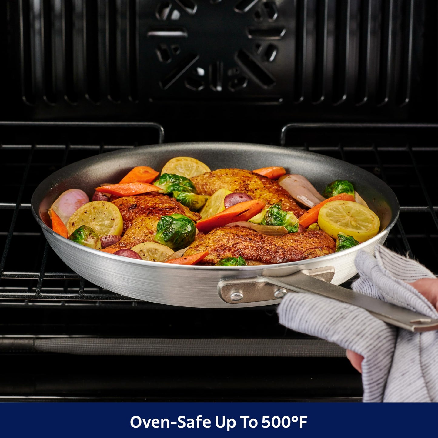 Tramontina Professional 10-Inch Non Stick Frying Pan, Heavy-Gauge Aluminum Skillet with Reinforced Nonstick Coating, Gray Handle, Dishwasher and Oven Safe