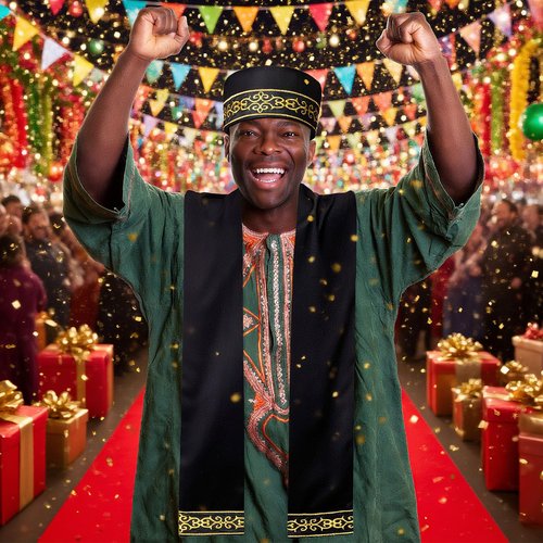 Jiuguva 2 Pcs African Hats for Men Pattern African Kente Kufi Hats and Stole Sash for Black History(Embroidery)