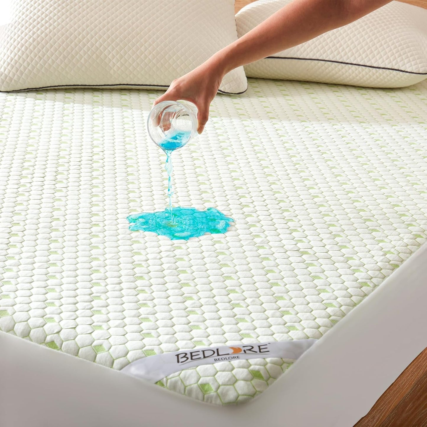 Skiennix Waterproof Mattress Protector - Twin Size Fitted Pad with 6"-15" Deep Pocket | Soft, Breathable, Noiseless Cover
