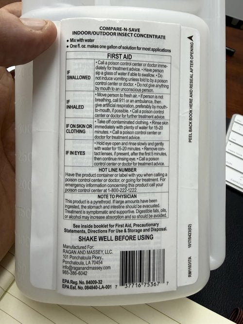 Compare-N-Save Insect Control Concentrate - Effective Indoor & Outdoor Solution | 16-Ounce