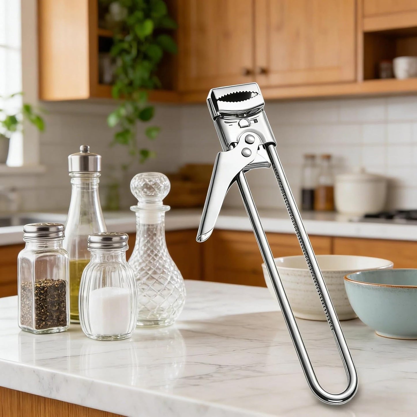 Skiennix Stainless Steel Jar Opener - Adjustable & Multifunctional Tool for Weak Hands | Ideal for Seniors with Arthritis