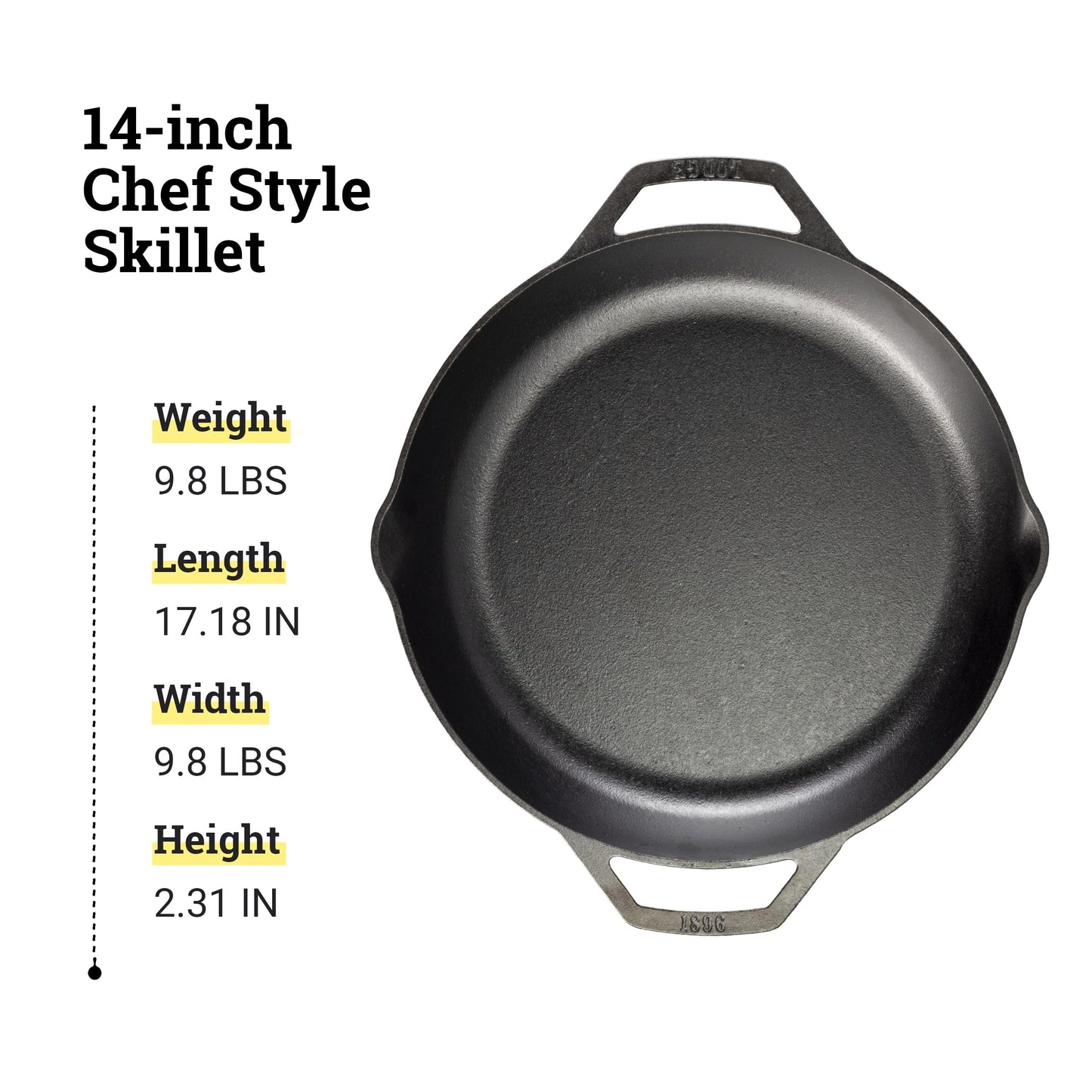 Lodge Chef Collection 14" Chef Style Skillet