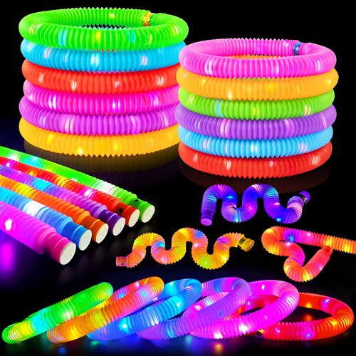 Glow Sticks Bulk Party Favor Supplies for Kids 48 PCS,Glow in the Dark Bracelet Necklace Accessories for Birthday Wedding Parade Throws,Goodie Bag Stuffers Prizes for Toddler Boys Girls
