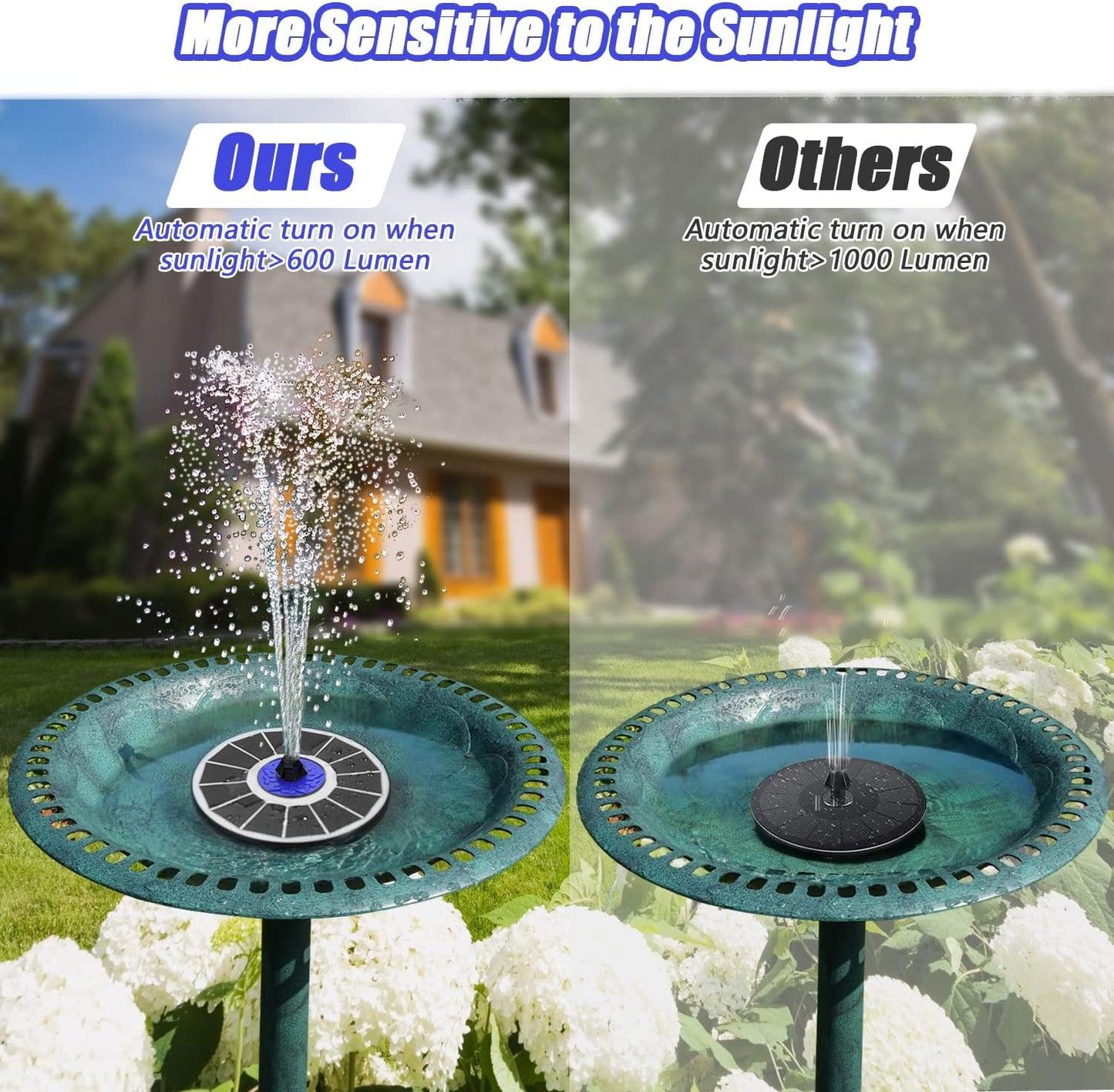 SZMP Solar Fountain - 3.5W Solar Powered Bird Bath Water Feature with 7 Nozzles & 4 Fixed Pipes for Garden, Pool, Pond, Fish Tank