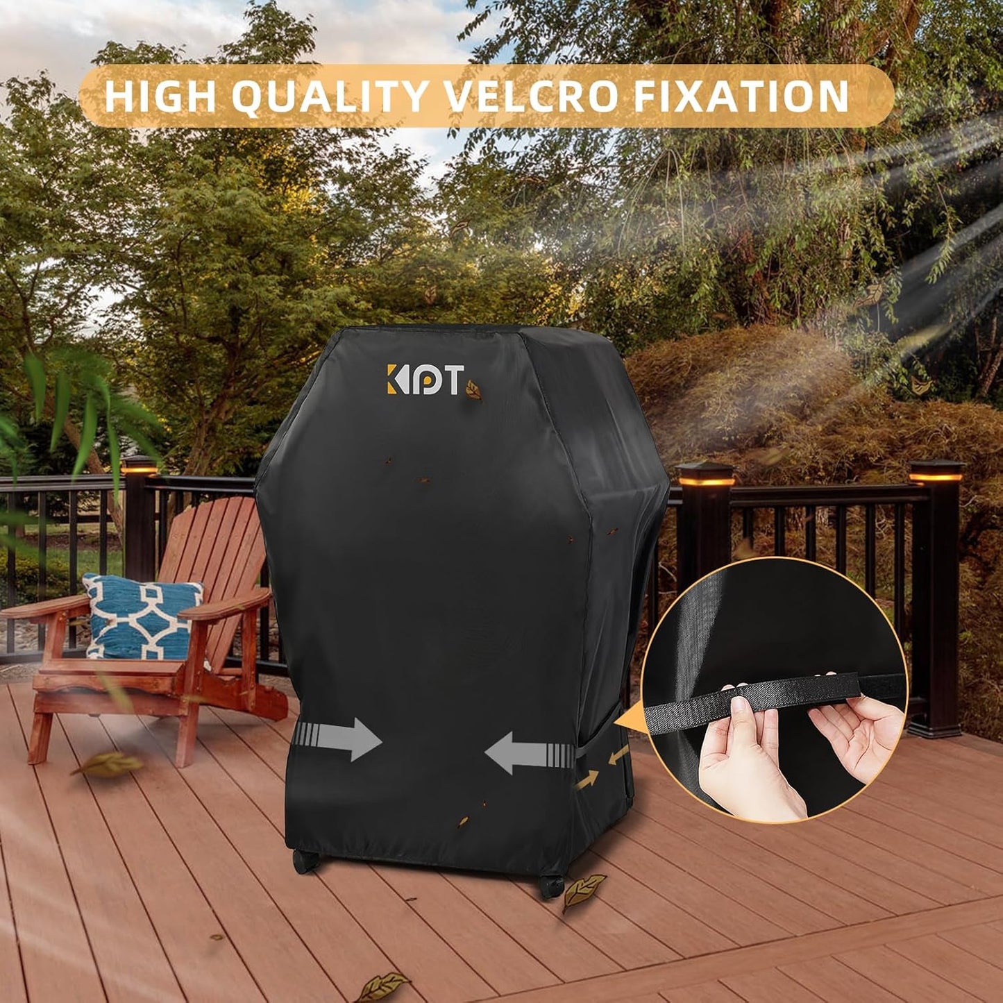 KPT 30 Inch Grill Cover - Heavy Duty Waterproof 420D BBQ Cover with Air Vent & Buckle | UV & Fade Resistant for Weber, Nexgrill, Char Broil
