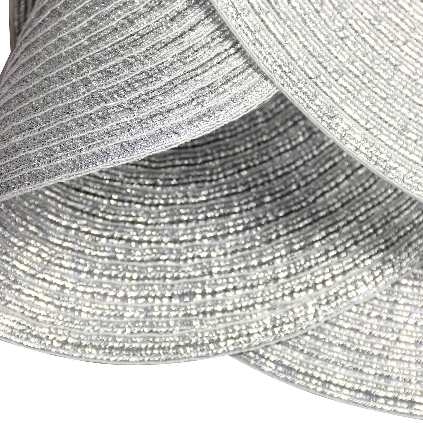 SHACOS Silver Glitter Round Placemats Set of 6 Sparkle Bling Place Mats Glitz Table Mats for Holiday Home Party Wedding Festive Table Decoration (6, Silver)