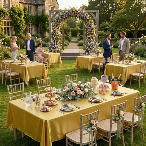 Htper 2 Pack Gold Tablecloth 60x102inch Waterproof Reusable Glitter Table Cloth for Rectangle Tables, Thick Shimmer Table Cover for Birthday Wedding Party Holiday OutdoorPicnic BBQ Table Decor
