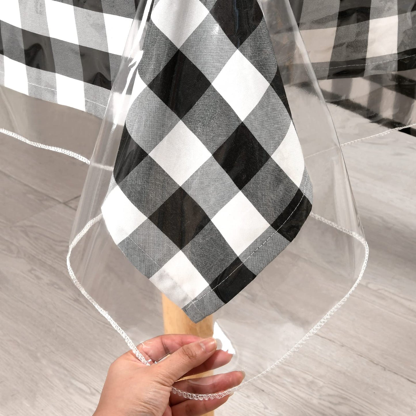 XWZO Clear Plastic Tablecloth Rectangle - 100% Waterproof Oilproof Stain Resistant Wipeable Vinyl Table Cloth, Transparent Cover Protector for Dining, Parties, 60 x 84 Inch