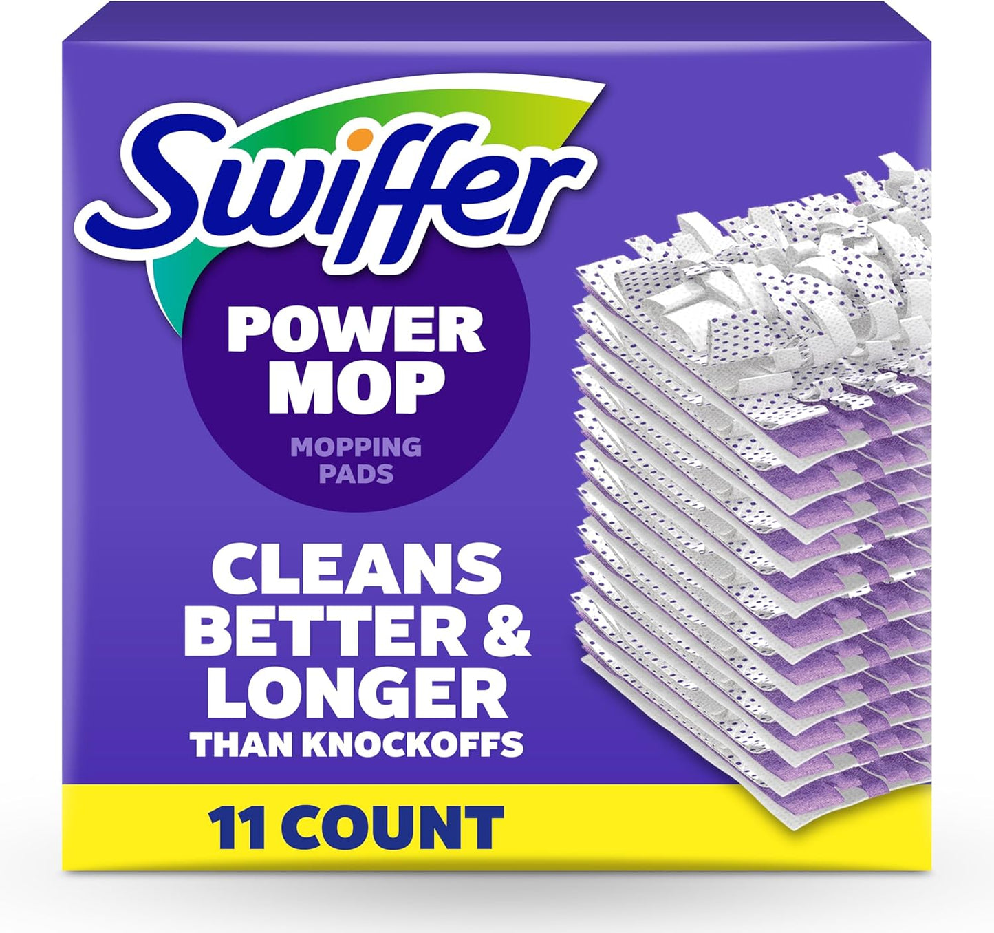 Swiffer PowerMop Multi-Surface Mopping Pad Refills - 11 Count for Effortless Floor Cleaning