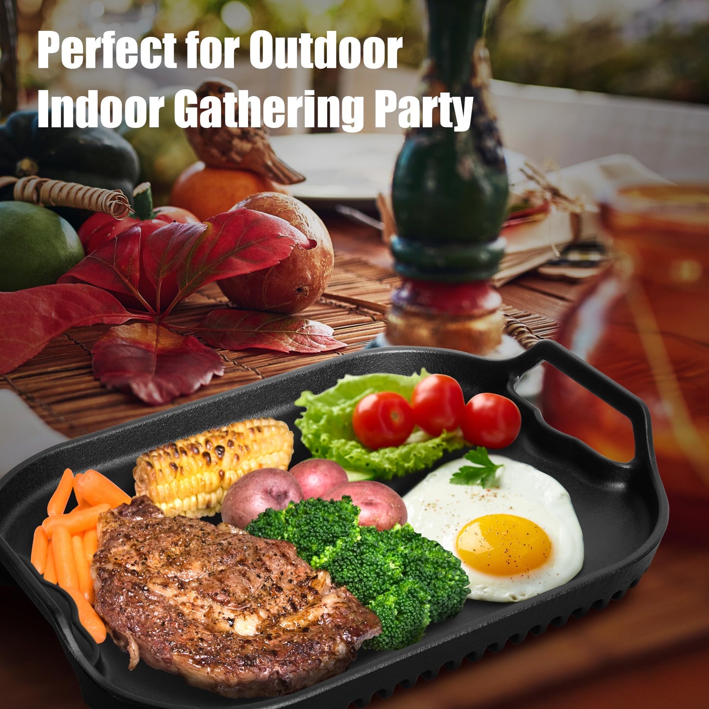 BBQ PLUS Flat Top Griddle for Ninja IG651 Foodi Smart XL Pro 7-in-1 Indoor Grills,BBQ Grill Griddle Plate Replacement for Ninja Foodi Indoor Grill,Non-Stick
