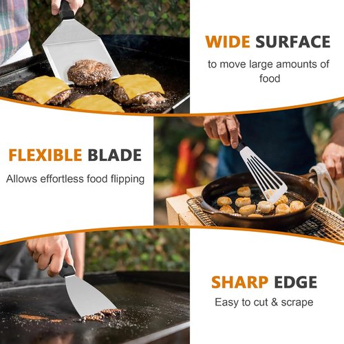 Joyfair Griddle Accessories Kit - 35Pcs Stainless Steel Tool Set for Outdoor BBQ & Flattop Grilling
