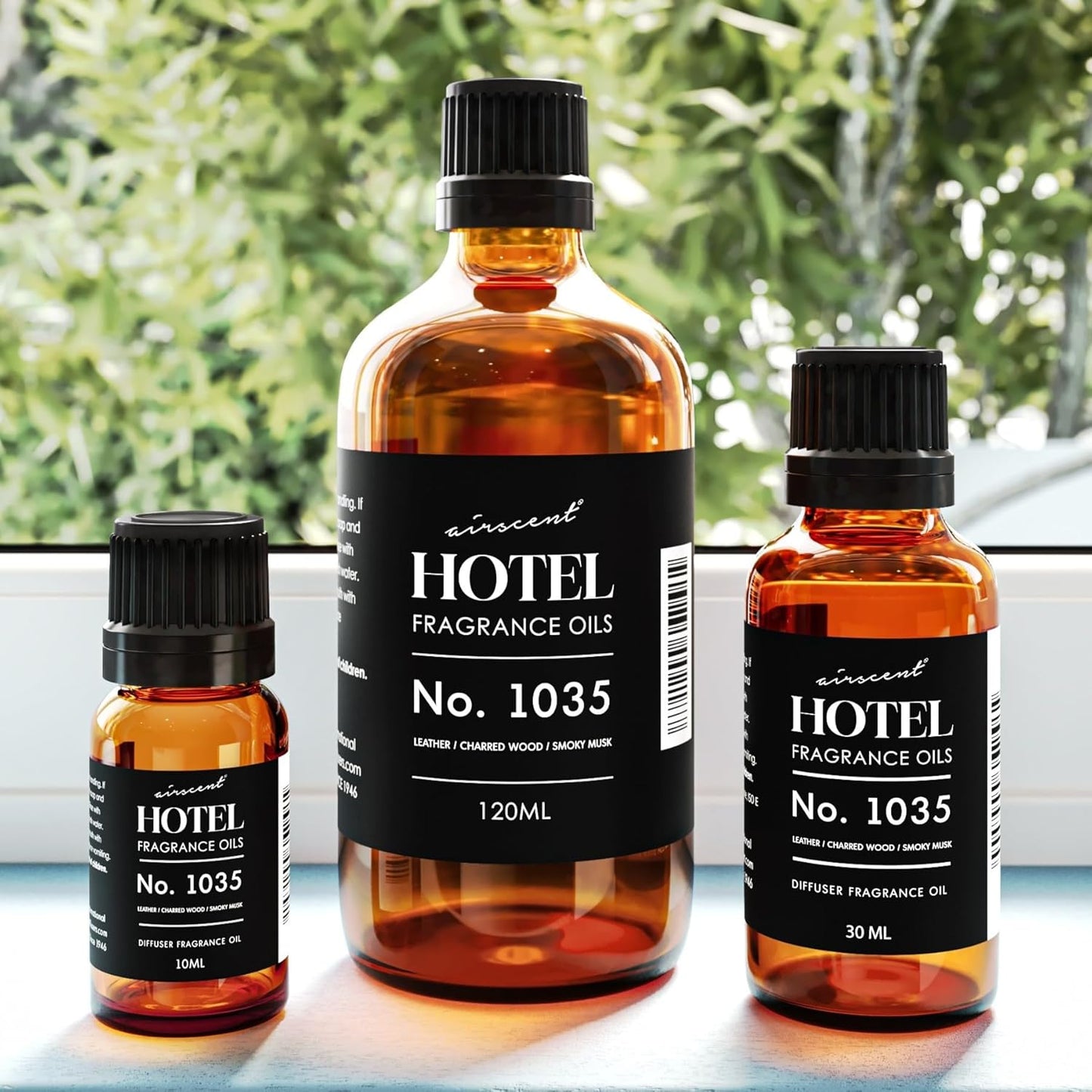 AirScent Hotel Diffuser Oil No. 1035 - Cade 26 Santal Blend Fragrance Oil for Ultrasonic Diffusers | 10 mL Glass Bottle with Dropper