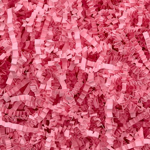 Corlcol Crinkle Paper Filler - 200g (7oz) Pink Shreds for Gift Baskets | Ideal for Mother's Day, Weddings & Christmas