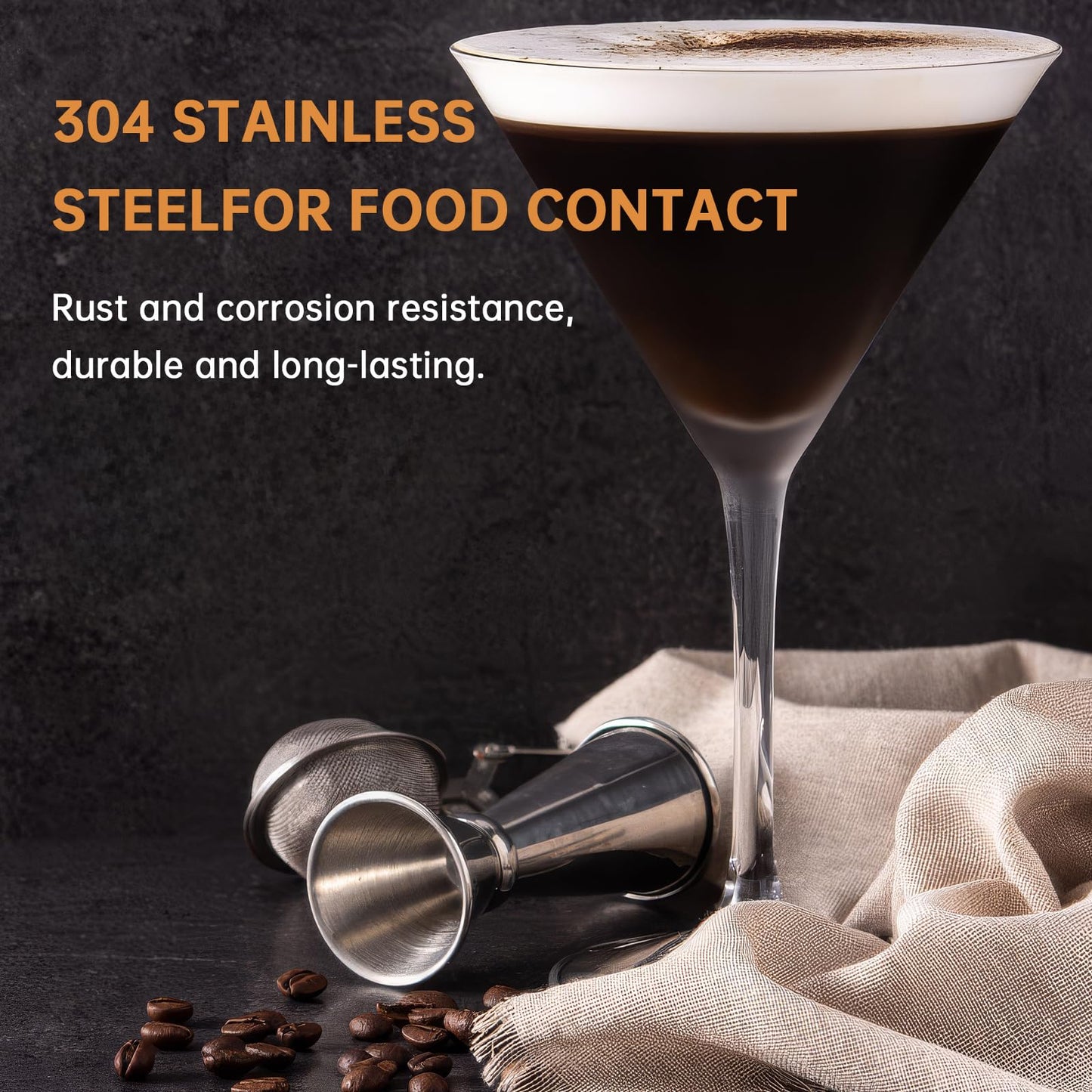 15-30ml Jigger for Bartending,Japanese Professional Cocktail Jigger Premium 304 Stainless Steel Jigger Premium & Heavy-Duty 0.5OZ- 1 OZ with Dimensions Inside Bartending Measuring