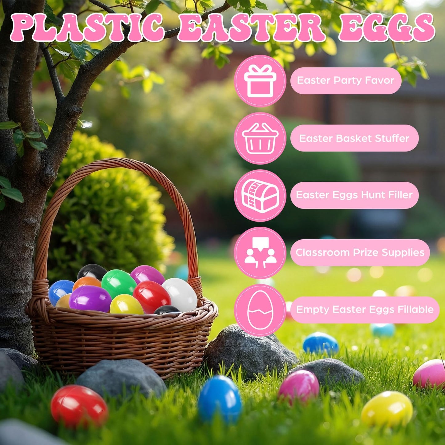 yptniginu Easter Eggs 2.4” - Blue Fillable Easter Eggs - 12 Pcs Easter Basket Stuffers - Blue Eggs Bowl and Vase Filler Faux for DIY Spring and Easter Decorations (Blue)