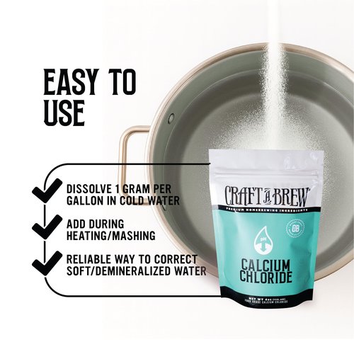 Craft A Brew - Calcium Chloride - Primary Brewing Salt - Home Brewing Ingredients - 4oz
