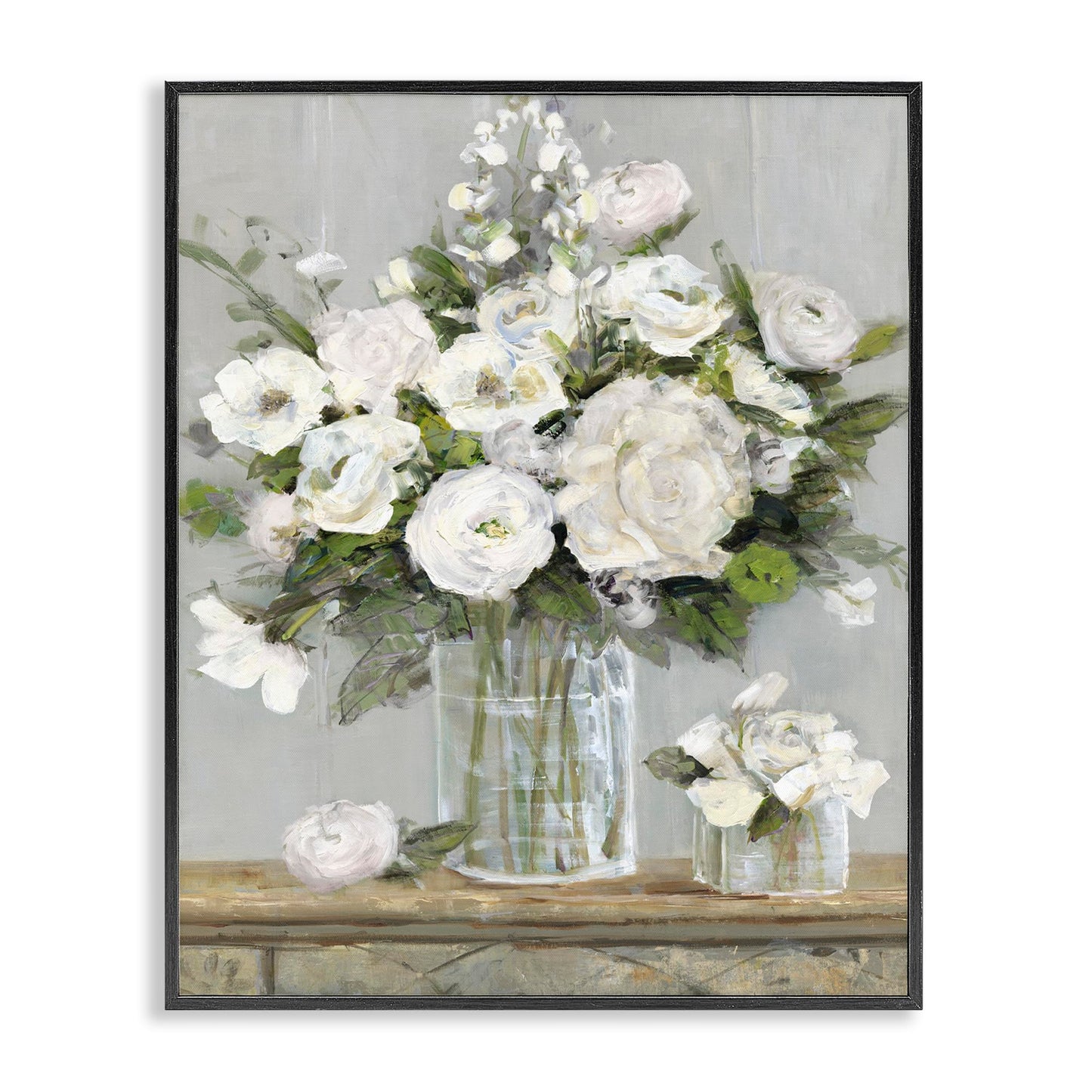 'Country White Full Blossoms'| Framed Giclee Art