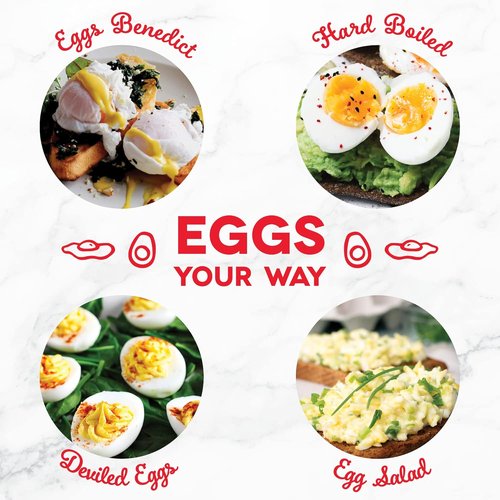 Dash Rapid Egg Cooker | Boiler, Poacher & Steamer - Holds 7 Eggs - Dishwasher Safe & Includes Recipe Guide - Black
