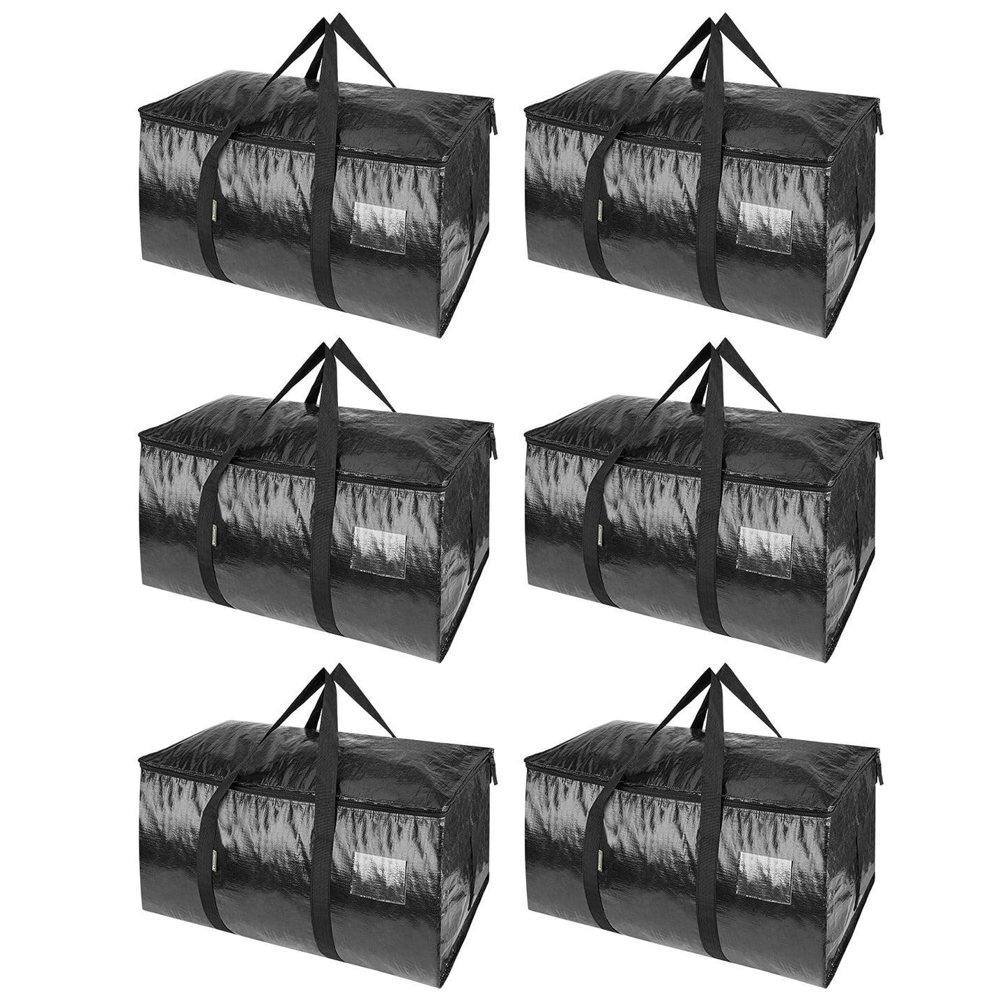 BALEINE 6-Pack Oversized Moving Bags with Reinforced Handles, Heavy-Duty Storage Tote for Clothes, Moving Supplies (Antique Folidage, 6-Pack)