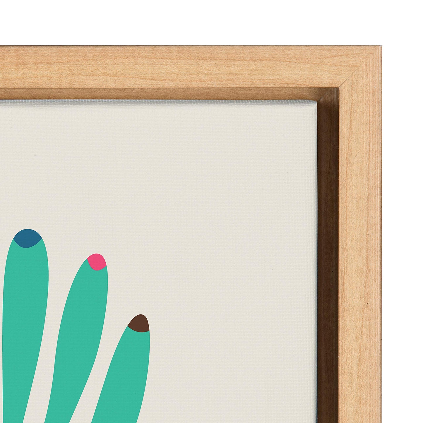 Kate and Laurel Sylvie Giraffe Love Framed Canvas Wall Art by Rachel Lee of My Dream Wall, 18x24 Natural, Adorable Safari Animal Art for Wall