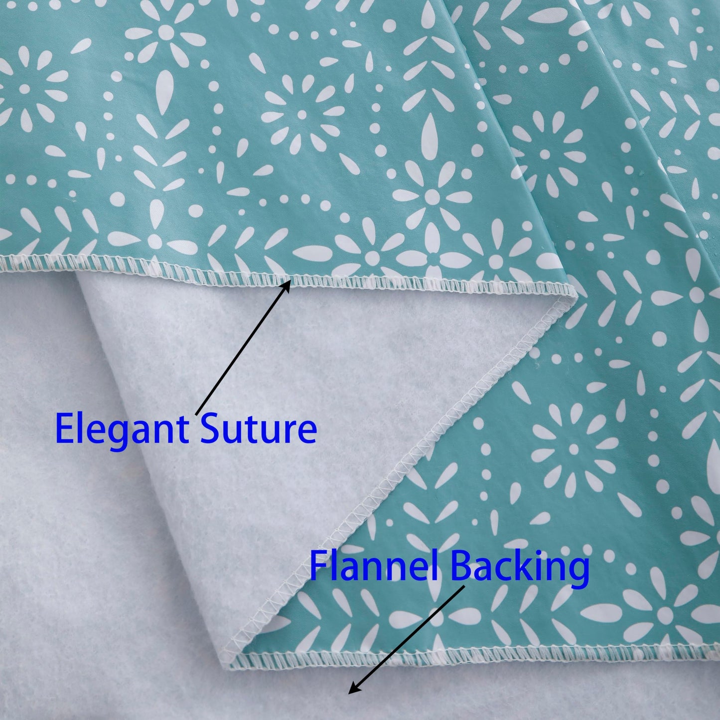 Walrus Heavy Duty Vinyl Tablecloth with Flannel Backing Waterproof Oil-Proof Plastic Table Cloth Stain-Resistant Wipeable Table Cover for Indoor and Outdoor (Perforated Floral,60x84 Inch)