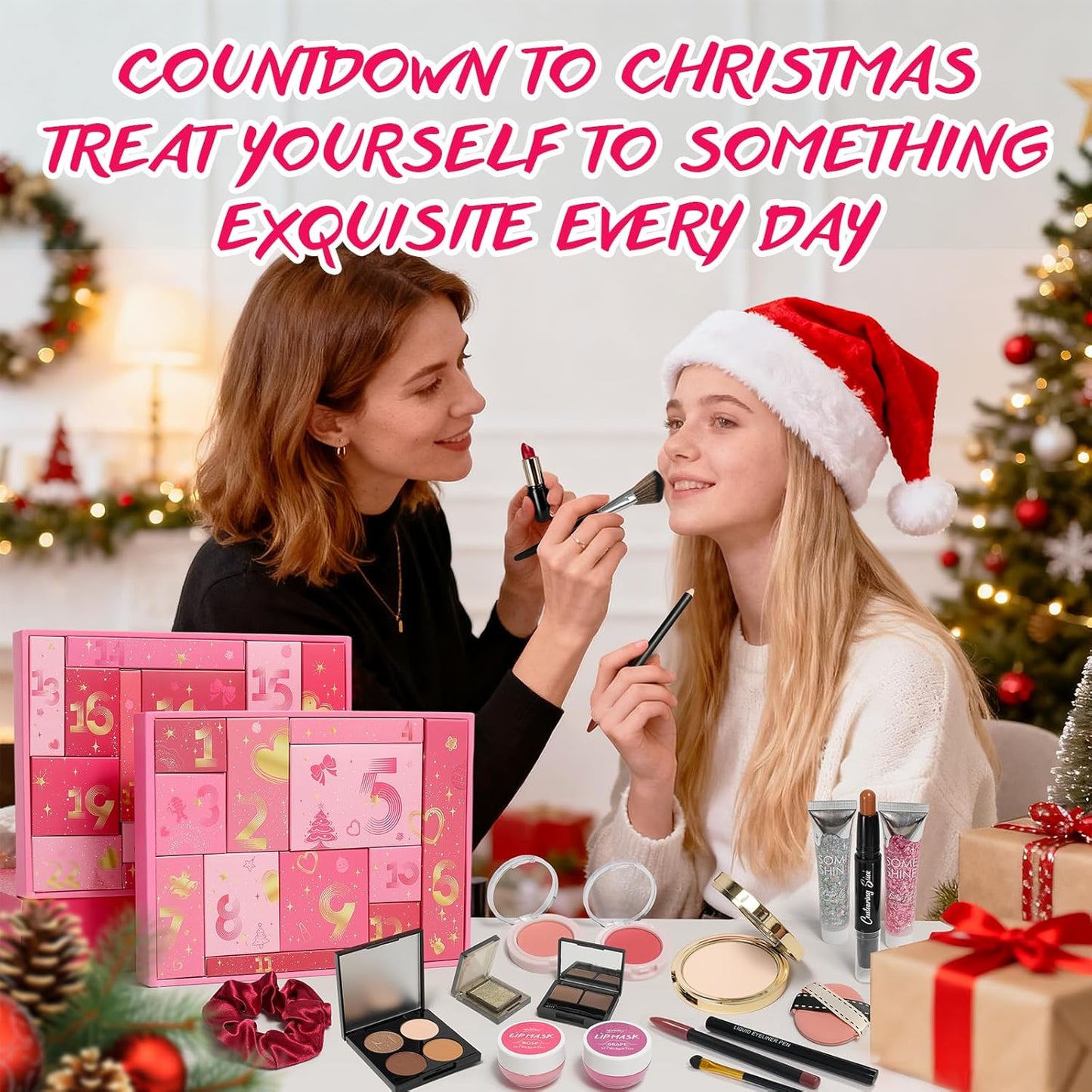 Skiennix Makeup Advent Calendar 2025 - 24 Days of Beauty Gifts for Women & Teens | Perfect for Christmas
