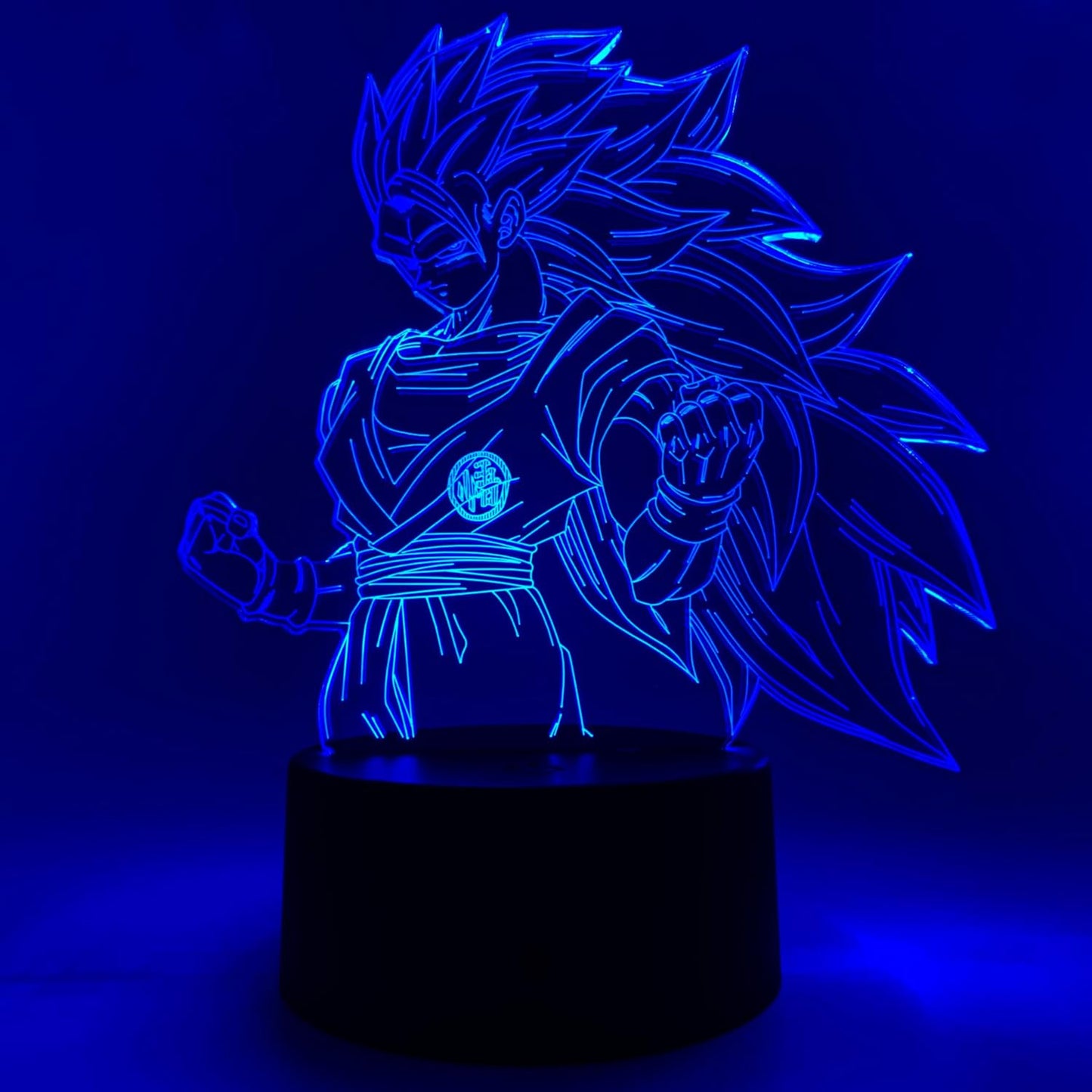 Otaku Lamps Super Saiyan 3 Goku Dragon Ball Super - 16 Color RGB LED Night Light | 3D Anime Room Décor Gift