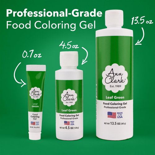 Ann Clark Leaf Green Food Coloring Gel Extra Large 13.5 oz Professional Grade Made in USA