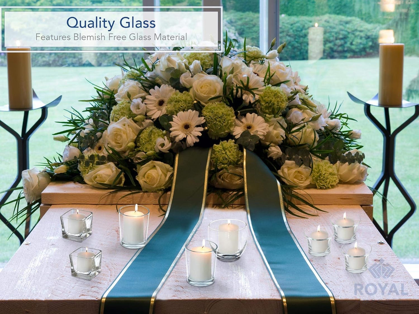 Hanging Oyster Glass Candle Holders - Set of 12 for Weddings & Home Decor