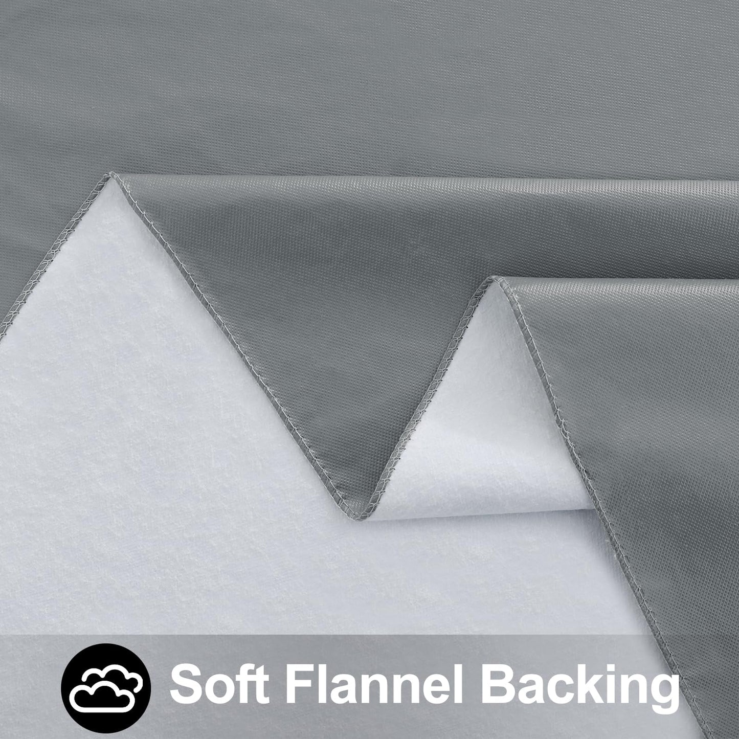 Smiry Rectangle Table Cloth 60x120 Inch, Waterproof Wipeable Vinyl Tablecloths Protector, Oil Spill Proof Plastic Table Cover for Dining, Picnic, Camping, Outdoor, Grey