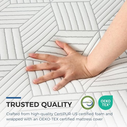 FATHOM 10-Inch Queen Memory Foam Mattress - Cool Sleep & Back Pain Relief | CertiPUR-US Certified
