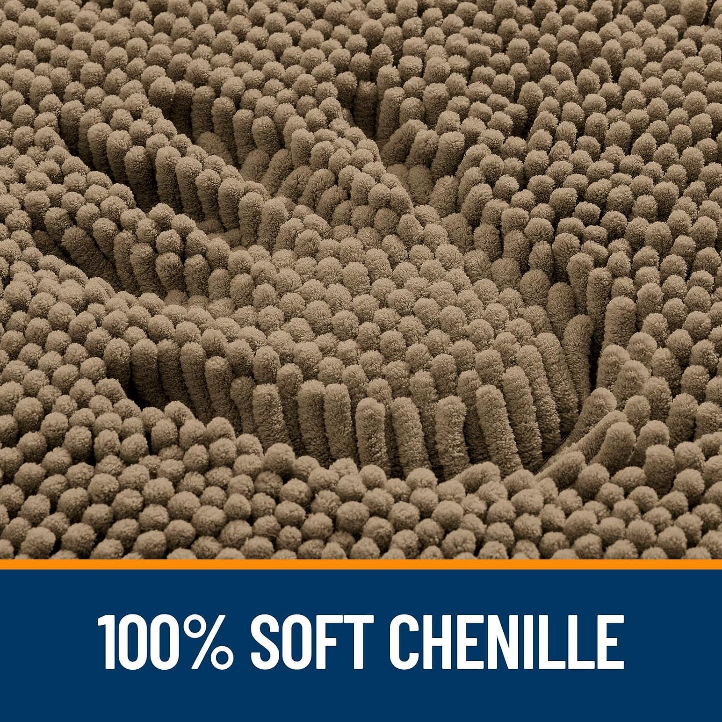 OLANLY Bathroom Rugs - Extra Soft Chenille Bath Mats | Quick-Dry, Machine Washable, 30x20, Tan