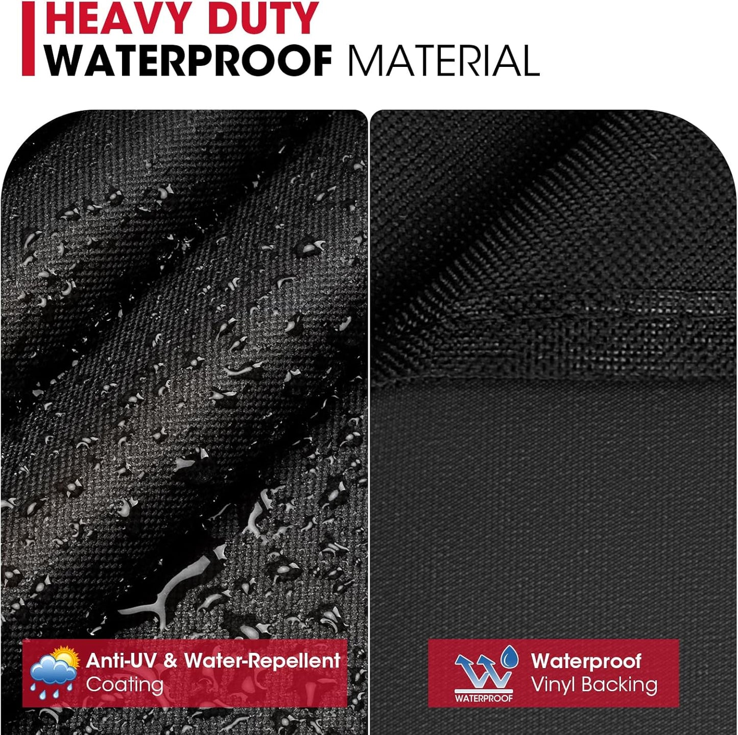 Unicook Grill Cover - 60 Inch Heavy Duty Waterproof Protector for Weber & Char-Broil BBQs