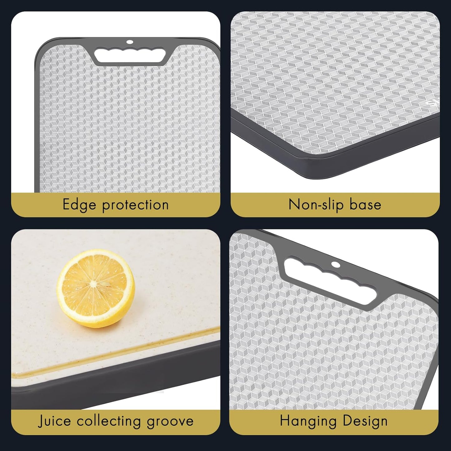 Skiennix Stainless Steel Cutting Board - Double-Sided, Food Grade, Easy to Clean | Large 16” x 11”