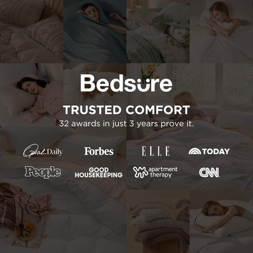 Bedsure Duvet Cover Set - Light Brown Full Size, Extra Soft Cotton-Like Bedding, 3 Pieces, 80x90 Inches