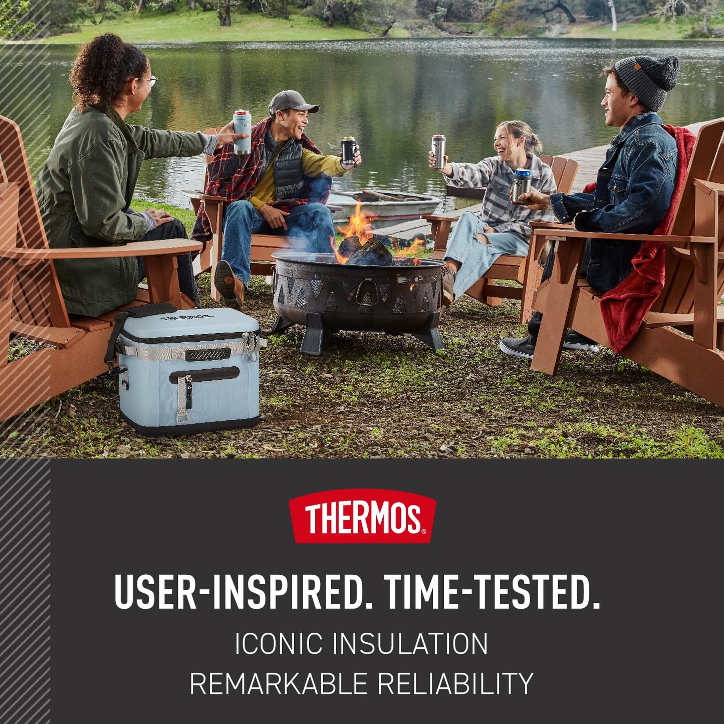 THERMOS ICON Series, 24 Can Cooler, Granite