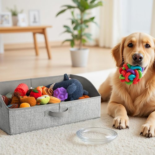 Granny Says Trapezoid Storage Bins - Versatile Closet Organizers & Dog Toy Bins | Gray, 3-Pack