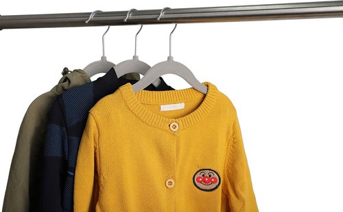 Finnhomy Velvet Non-Slip Baby & Kids Clothes Hangers - 20-Pack with Movable Clips, Heavy-Duty Gray