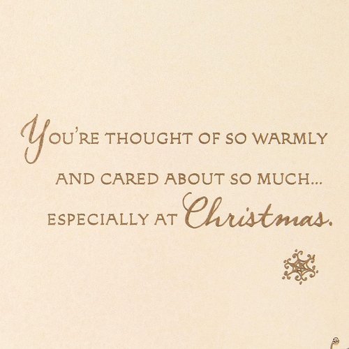 Hallmark Christmas Card - Thinking of You Design with Snowflakes | Perfect Holiday Greeting