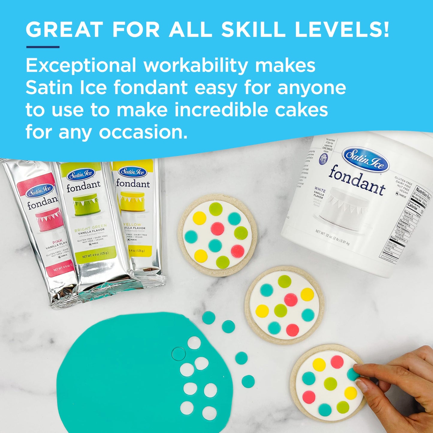 Satin Ice - Fondant White Vanilla 5 lb