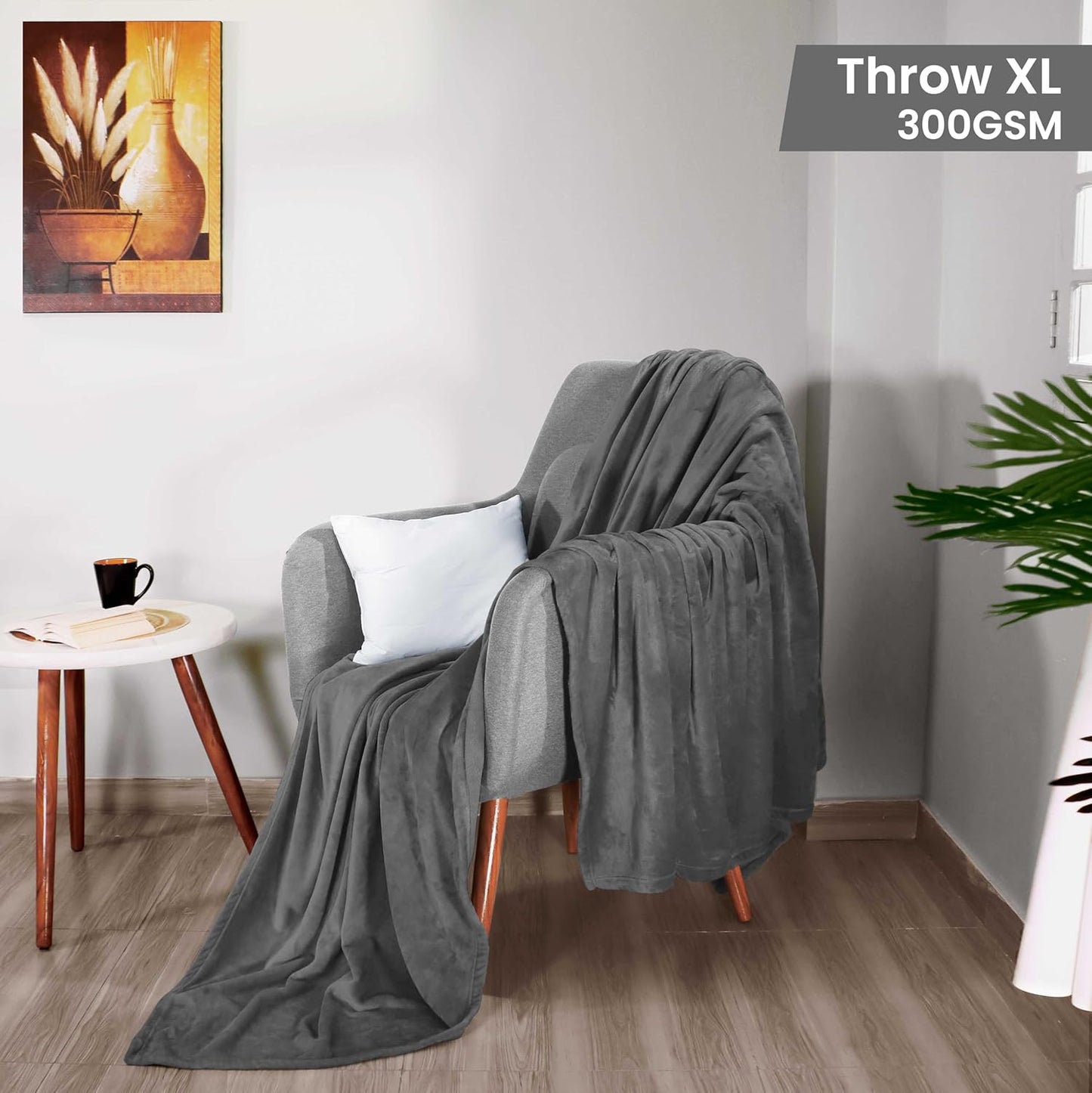 Utopia Bedding Fleece Blanket - XL Grey (50x70 Inches) | Ultra Soft, Warm & Lightweight Cozy Throw for All-Season Comfort