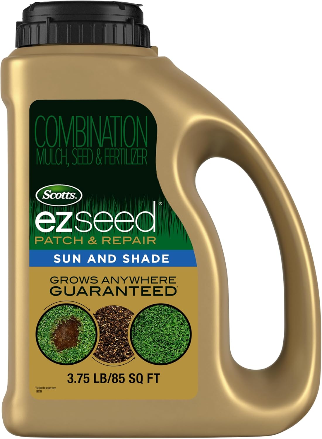 Scotts EZ Seed Patch & Repair - Sun and Shade Grass Seed with Fertilizer for Lawn Repair | Covers 85 sq. ft., 3.75 lb.