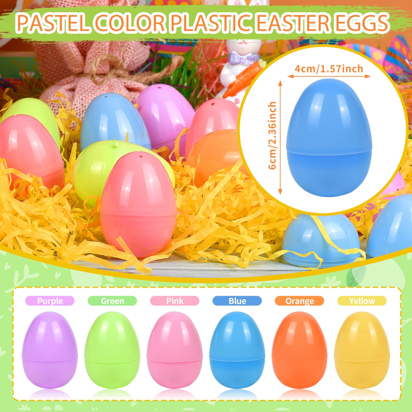 Lavwix 30Pcs Pastel Easter Eggs, 2.4" Fillable Plastic Easter Eggs Empty Colorful Eggshell Bulks for Easter Hunt, Easter Basket Stuffers Filler, Filling Treats, Party Favor, Classroom Prize Supplies
