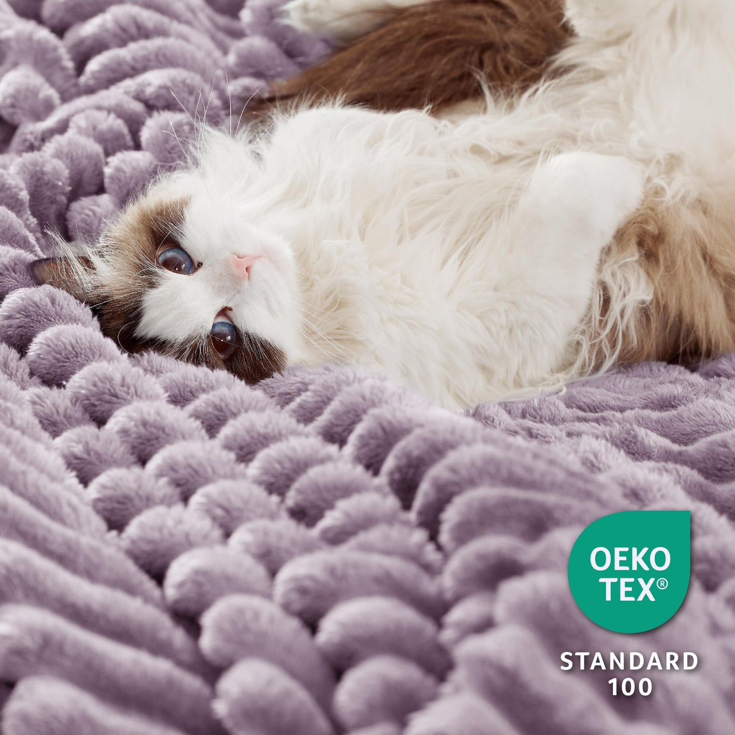 Bedsure Sherpa Blanket King Size for Bed - Super Soft Cozy Plush Fleece Thick Warm Blanket for Winter, Purple, 108x90 Inches