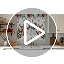 Christmas Snowman Kitchen Valance 28x36 in - 1 Pair, Red