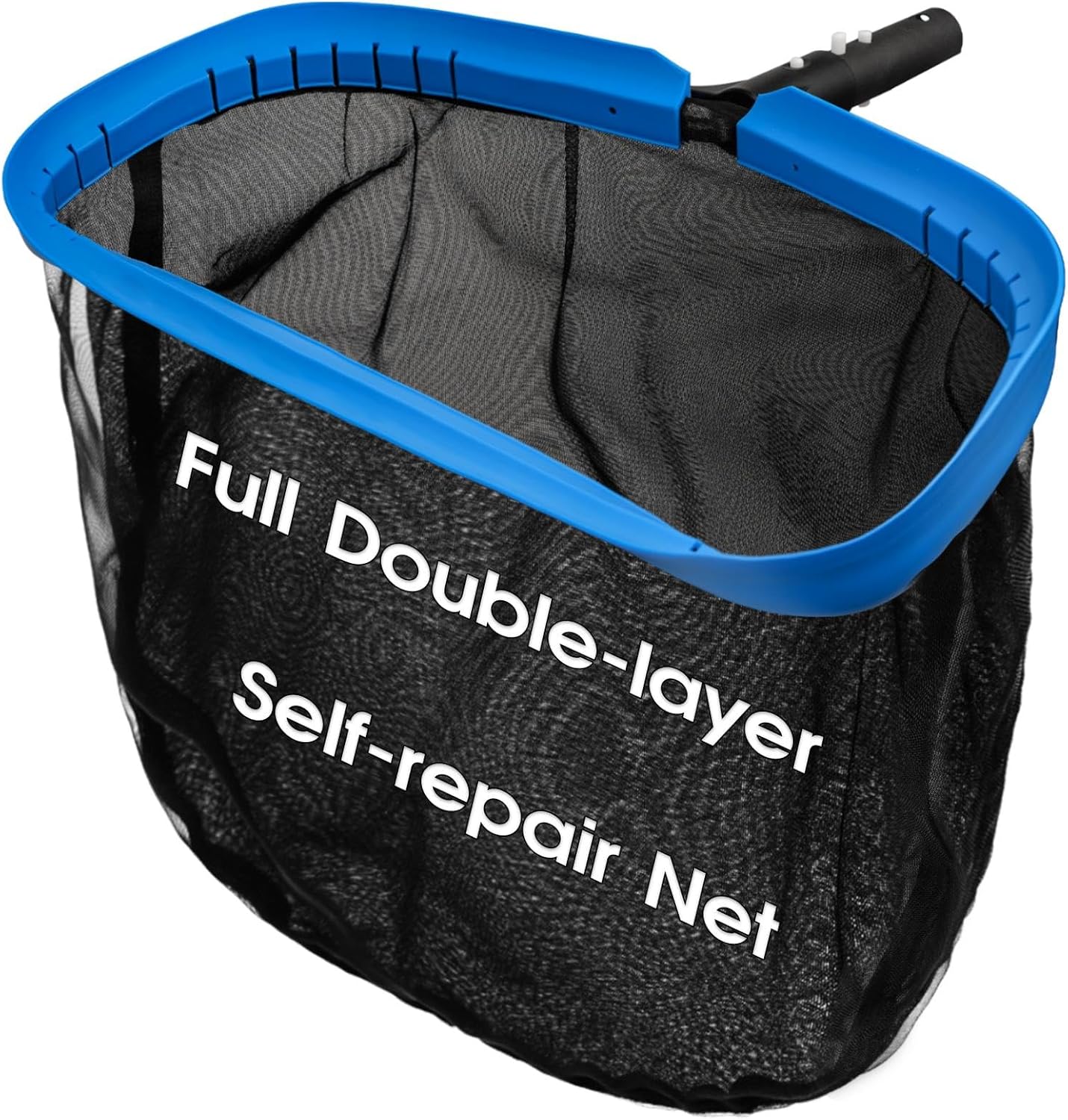 TidyMister Full Double Layer Pool Net Rake - Heavy Duty Self-Repair & Fine Mesh, 17.5'' for All Pools