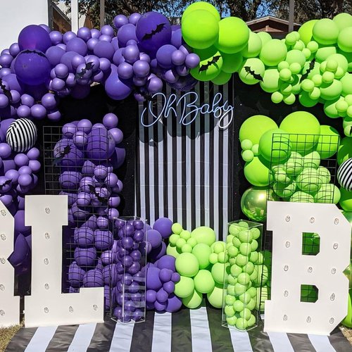 Awenztech Lime Green Balloons 12 inch, Lime Green Latex Balloon 50pcs Party Balloons for Baby Shower Dinosaur Jungle Halloween Birthday Party Decorations