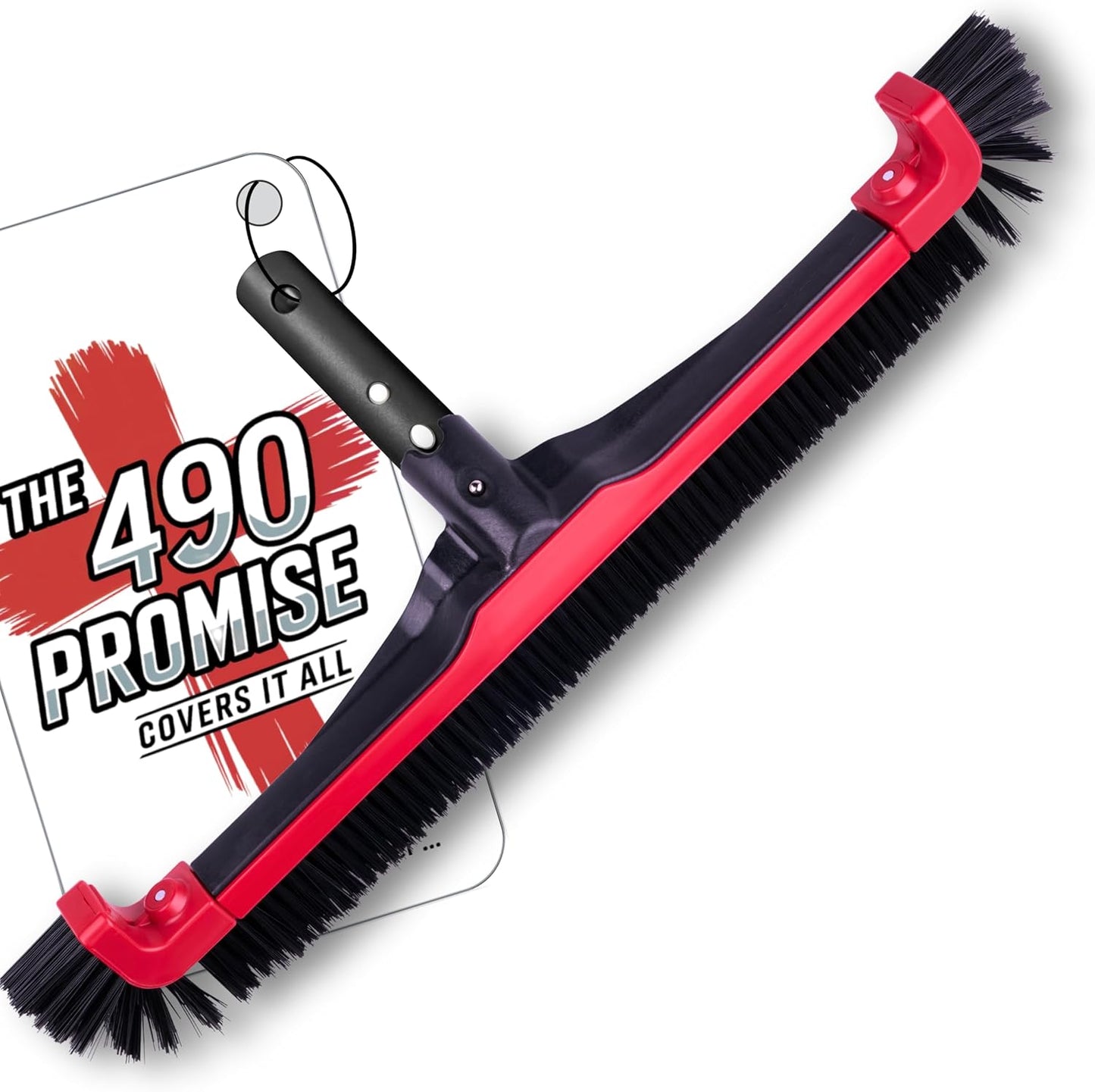 ProTuff 22" Pool Brush Head - Sturdy Bristles for Fast Cleaning - Extra-Wide Scrubber with Pole Attachment