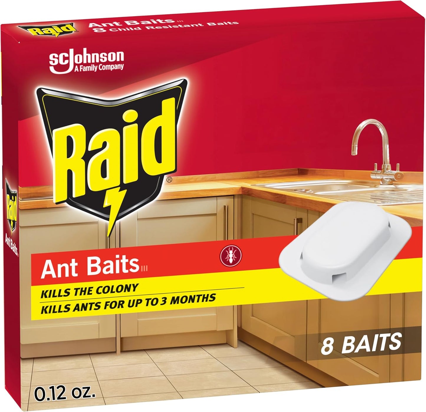 Raid Ant Killer Baits - Child-Resistant Indoor Bug Killer - 0.24 Oz, 8 Count