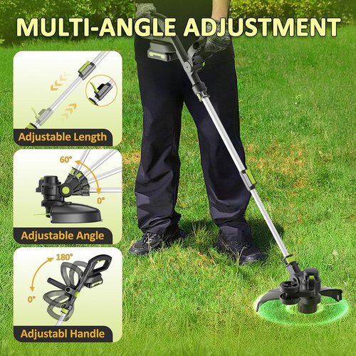 20V Cordless String Trimmer by [Brand Name] - 12'' Grass Cutter with Auto Line Feed & 2.0Ah Battery